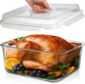 6500 ML / 220 oz / 28 Cup LARGE Glass Food Storage Container with Airtight Locking Lid. Ideal Storing food, Vegetables, Fruits. Baking Casserole