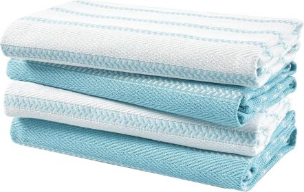 Kitchen Towels Set - Pack of 4 Cotton Dish Towels for Drying Dishes, 18'x 28', Kitchen Hand Towels, Absorbent Tea, Dish Towels