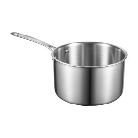 4 QT Saucepan, Stainless Steel Saucepan with Glass Lid, Multipurpose Stainless Steel Small Cooking Sauce Pot with Ergonomic Handle