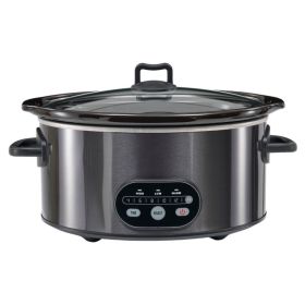 Manual Slow Cooker, Easy To Use Program-Free Kitchen Appliance, Great For Pot Roast And Chili (Option: Black 8QT)