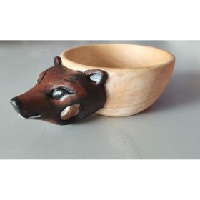 Hand Carved Cup Scandinavian Kuksa Wooden Mug Camping Gear Coffee Cup Kuksa Guksi Kuksa Wild Boar Cups Christmas (Option: 2style)