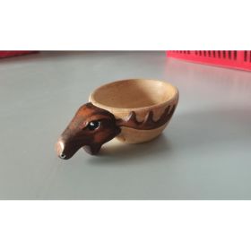 Hand Carved Cup Scandinavian Kuksa Wooden Mug Camping Gear Coffee Cup Kuksa Guksi Kuksa Wild Boar Cups Christmas (Option: 1style)